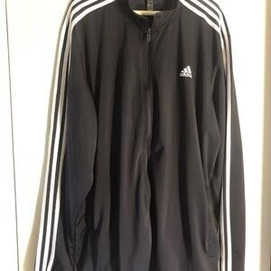 Adidas Men’s Size 2XLT Navy Blue Essentials Warm-Up 3-Stripes Track Jacket